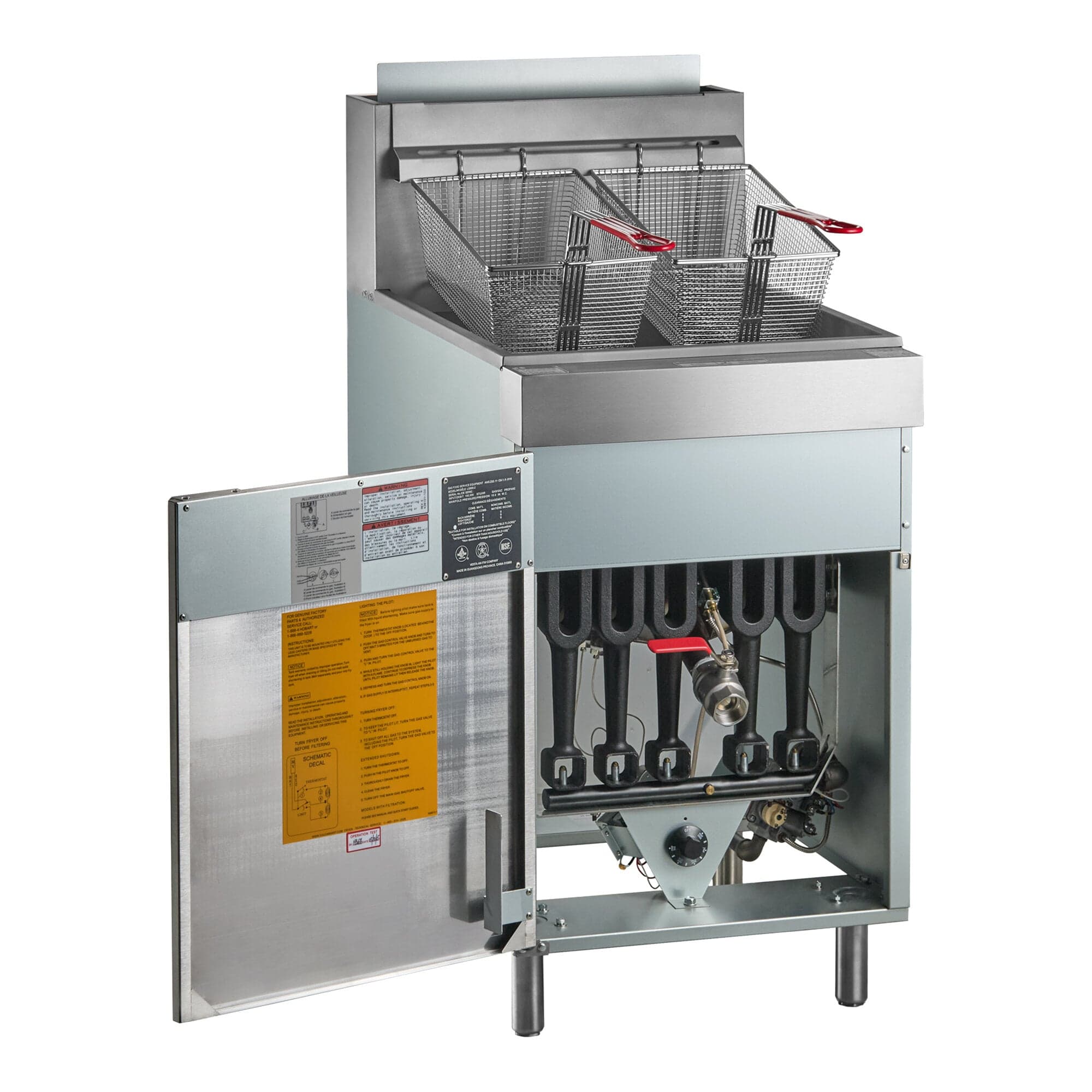 Vulcan LG500-1 65-70 lb. Friteuse sur pied au gaz naturel - 150,000 BTU — image 3