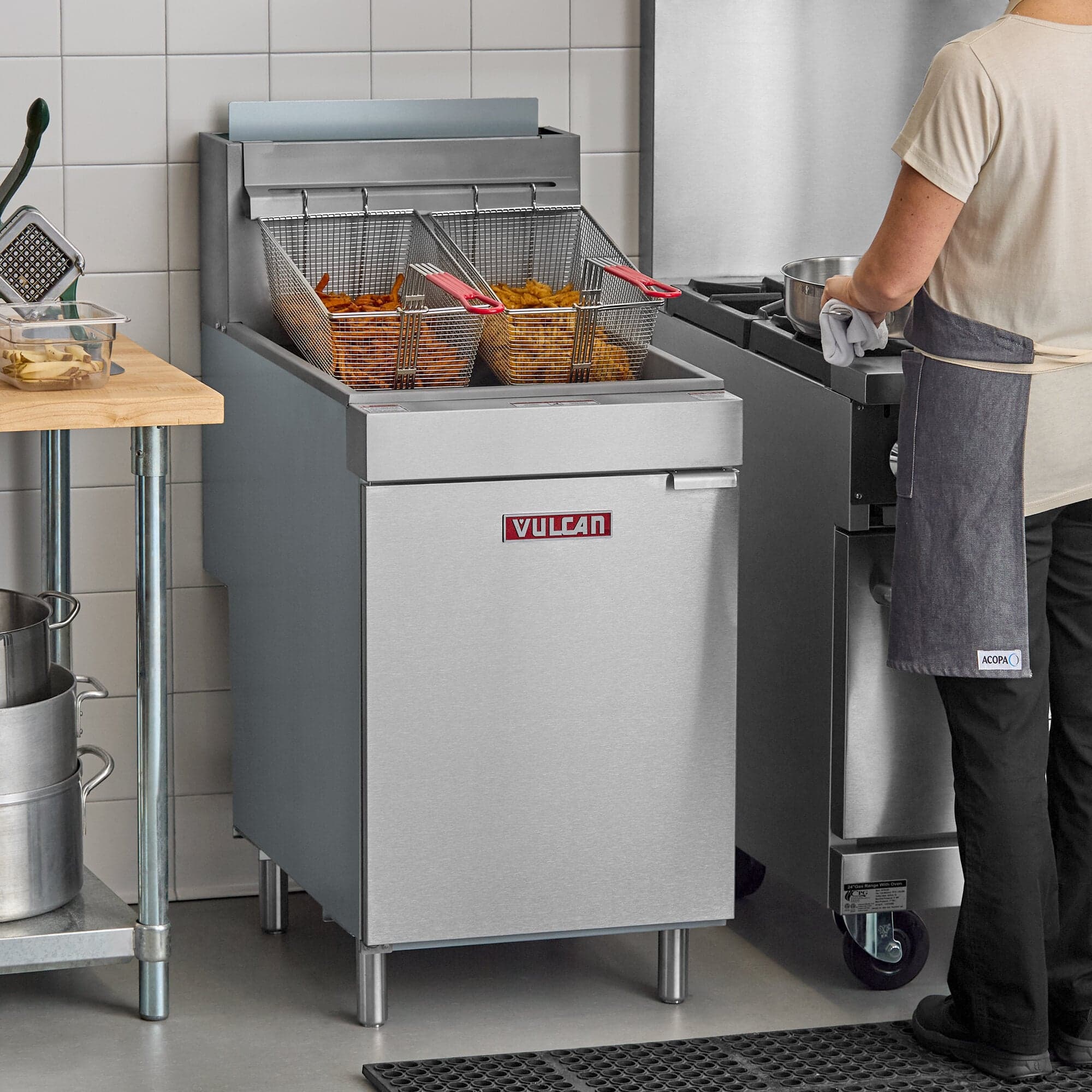 Vulcan LG500-1 65-70 lb. Friteuse sur pied au gaz naturel - 150,000 BTU — image 5