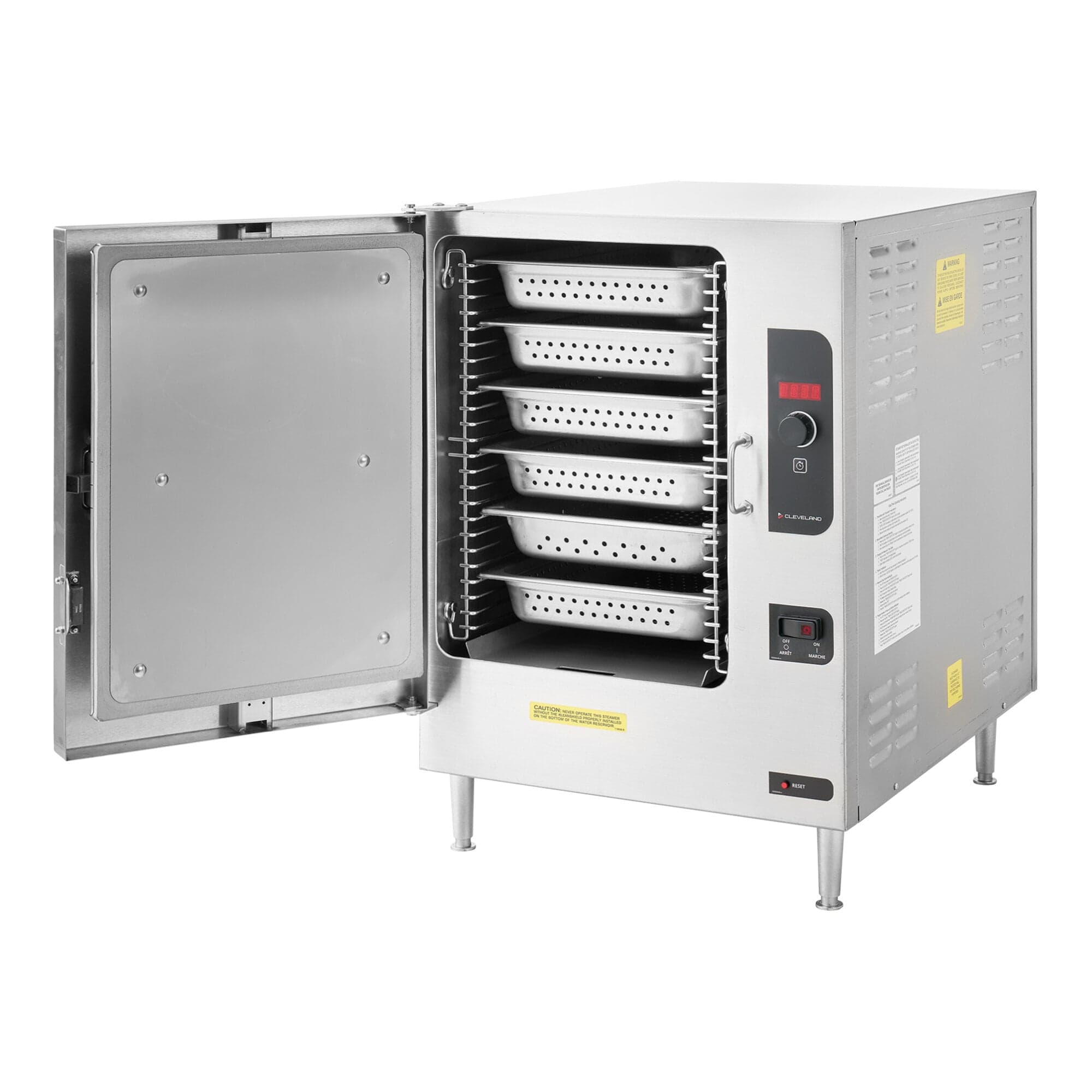 Cleveland 22CET6.1 SteamChef 6 plateau Cuiseur vapeur à convection de comptoir électrique - 208V, 3 Phase, 12 kW