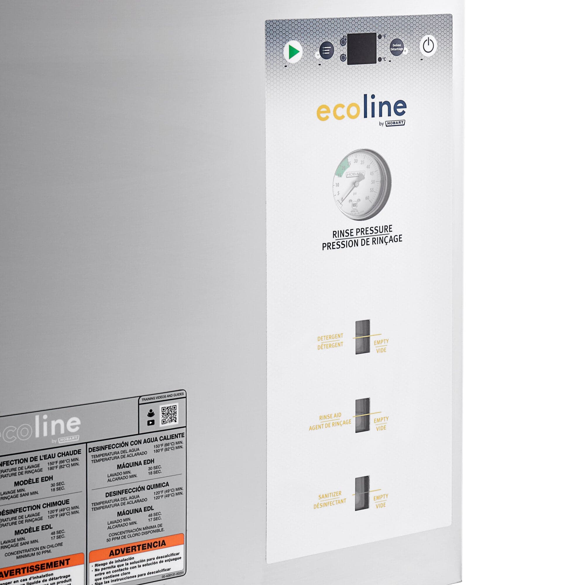 Ecoline by Hobart EDL-1 Lave-vaisselle à porte basse température - 120V — image 4