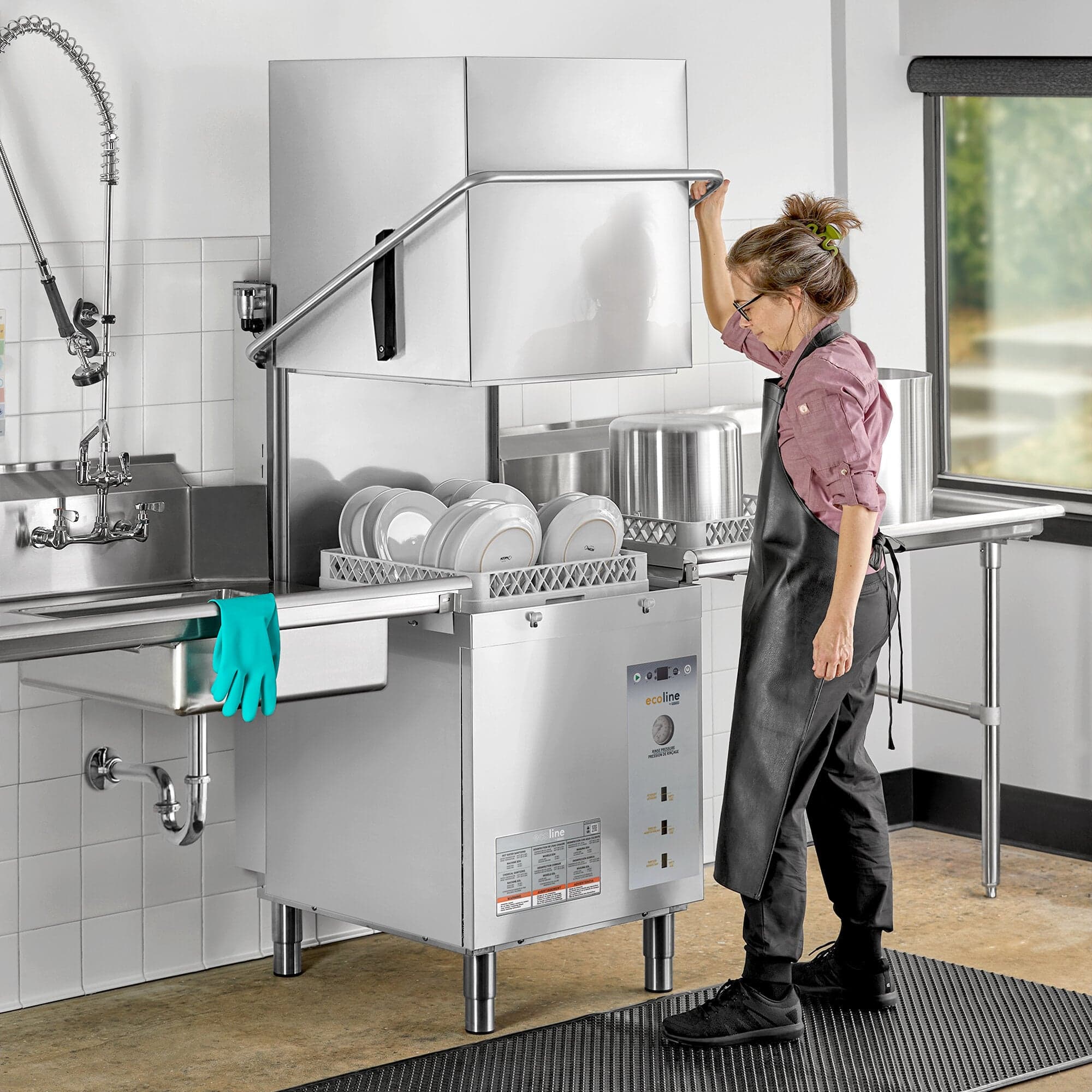 Ecoline by Hobart EDL-1 Lave-vaisselle à porte basse température - 120V — image 5