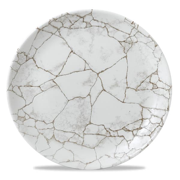 CHURCHILL KTAGEV101 Assiette plate - Studio Prints Kintsugi - 10 1/4 po - Gris agate