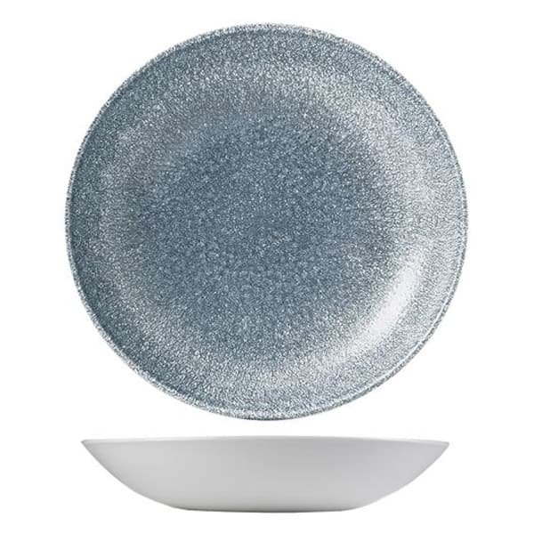 CHURCHILL RKTBEVB91 Assiette creuse - Studio Prints Raku - 40 oz - 9 3/4 po dia. x 1 3/8 po H - Bleu topaze