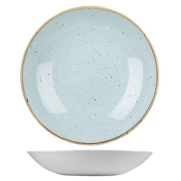 CHURCHILL SDESEVB71 Assiette creuse - Stonecast Duck Egg Blue - 15 oz - 7 1/8 po dia. x 1 1/8 po H - Bleu d'œuf de canard