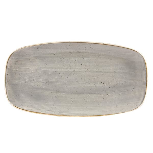 CHURCHILL SPGSXO111 Assiette de chef rectangulaire - Stonecast Peppercorn Grey - 6 po x 11 11/16 po - Gris poivre