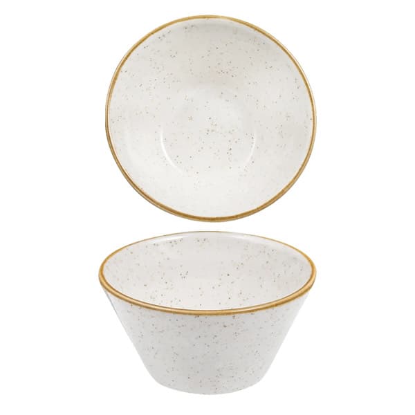 CHURCHILL SWHSZE121 Bol à zeste - Stonecast Barley White - 12 oz - 4 3/4 po de dia. x 2 1/2 po H - Blanc d'orge