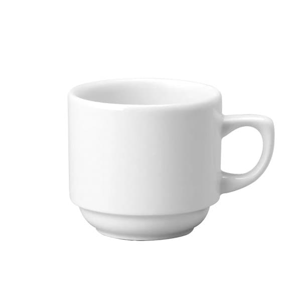 CHURCHILL WHCOL1 Tasse à thé - White Holloware - 7 oz - 2 15/16 po de dia. x 2 1/2 po H - Blanc