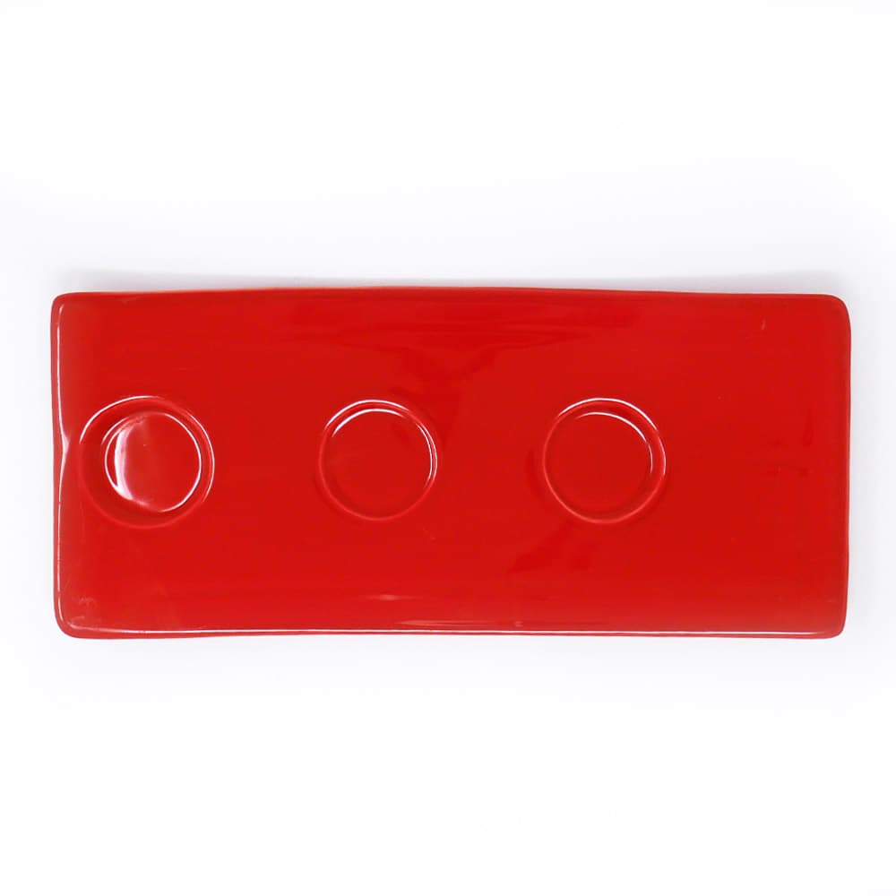 Assiette de présentation - Dudson Paintbox Flame Red - Plateau - 6 1/2 x 15 po – 4/caisse