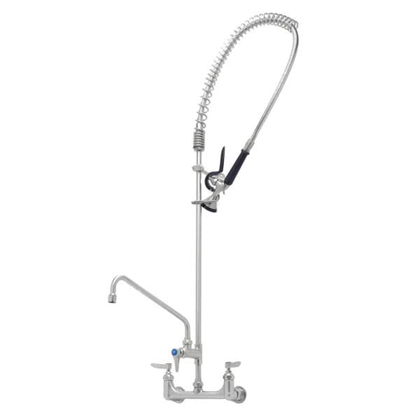 T&S S-0133-A12-BY Robinet de prérinçage mural - Hauteur 37 9/16 po - Avec buse pivotant 12 po